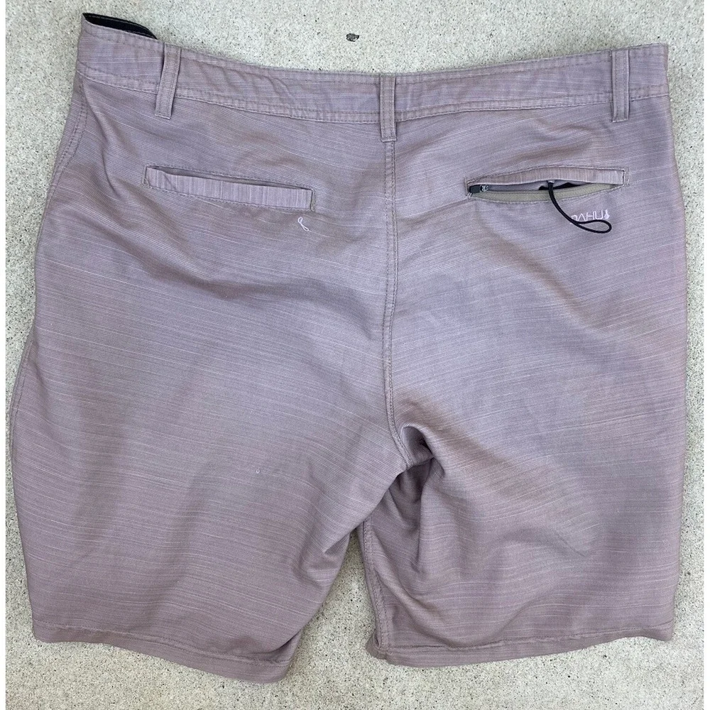 Men's DaHui Beige Hybrid Board Shorts No SIZE Slash Pocket Zip Surf Sun RN127725